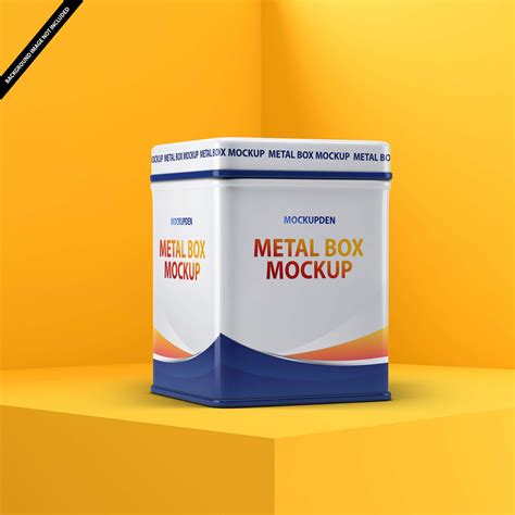 free mockup metal box|Metal Box Mockup PSD, High Quality Free PSD .